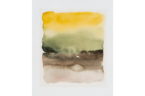 Transported VII, Watercolour on Saint Armand, 9x10 in.